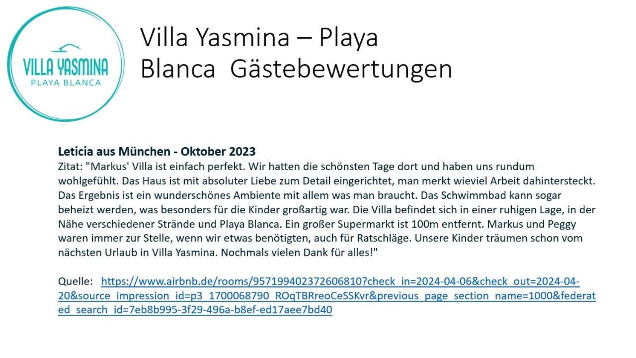 Villa Yasmina Playa Blanca Buitenkant foto