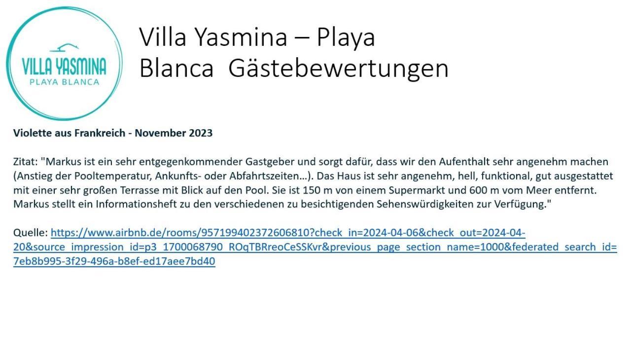 Villa Yasmina Playa Blanca Buitenkant foto