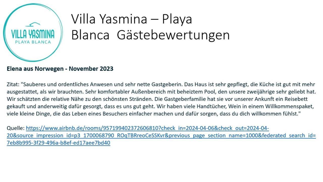 Villa Yasmina Playa Blanca Buitenkant foto